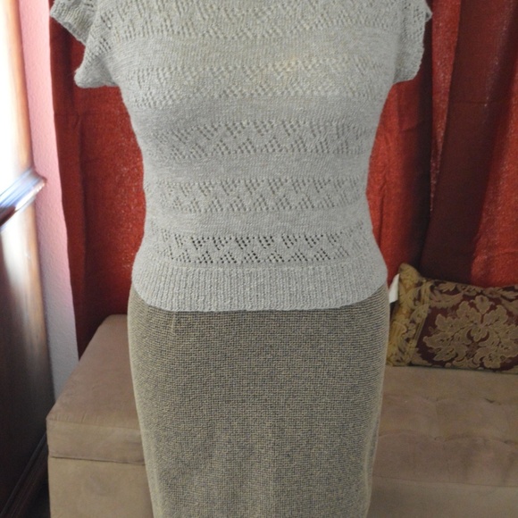 Hand Knitted Sweater - Large - Pale green/tan - Picture 6 of 8